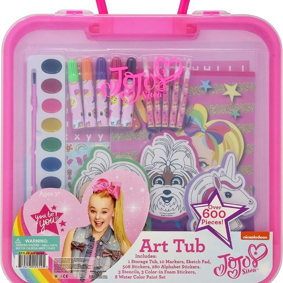JoJo Siwa Coloring and Activity Art Tub, Includes Markers, Stickers, and more - Picture 4 of 10